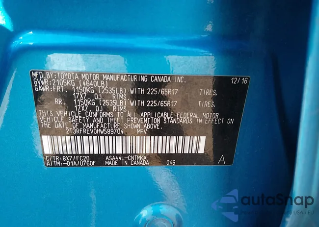 2T3RFREV0HW589704: 44153249