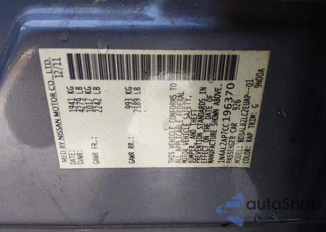 1N4AL2AP7CC196370: 44153272