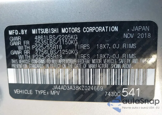 JA4AD3A38KZ024669: 44154474