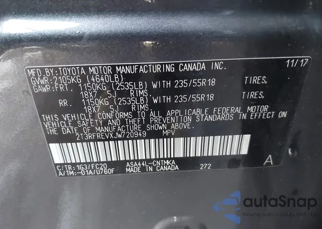 2T3RFREVXJW720949: 44154516