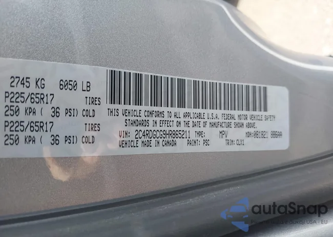 2C4RDGCG9HR865211: 44154619