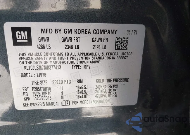 KL7CJLSM7MB377413: 44154628