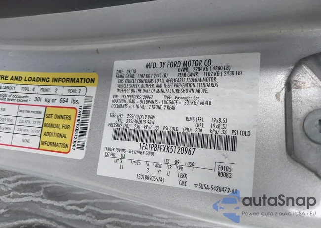 1FATP8FFXK5120967: 44154712