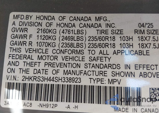 2HKRS3H44SH338923: 44154898