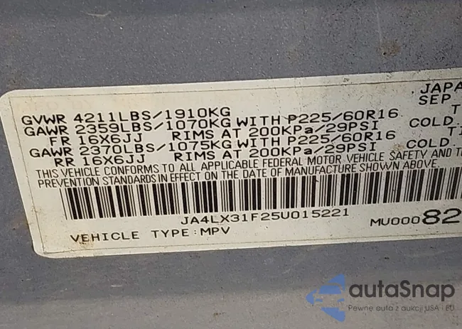 JA4LX31F25U015221: 44154950