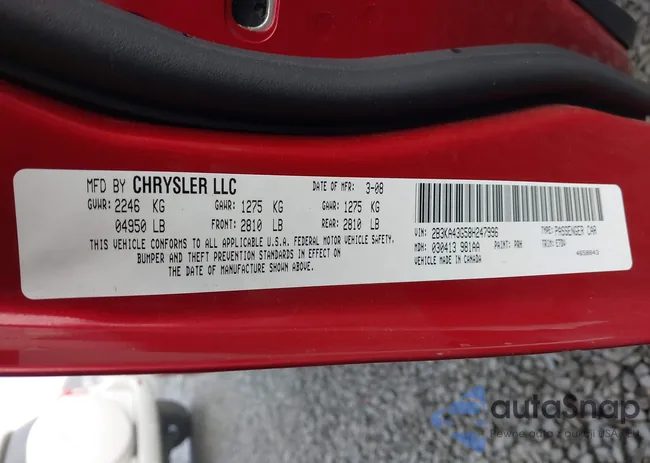 2B3KA43G58H247996: 44155007