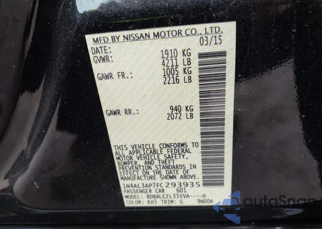 1N4AL3AP7FC293935: 44155019