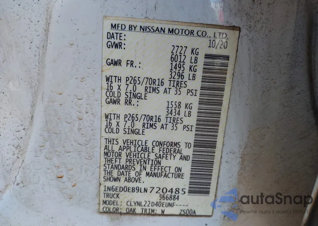 1N6ED0EB9LN720485: 44155052