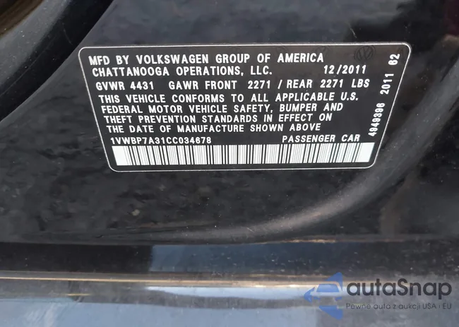 1VWBP7A31CC034678: 44154073