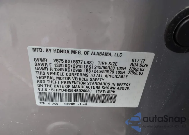 5FRYD4H56HB026080: 44154148