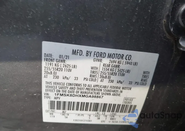 1FMSK8DHXMGA98867: 44154155