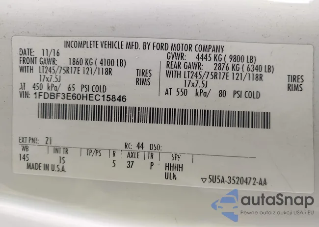 1FDBF3E60HEC15846: 44154248