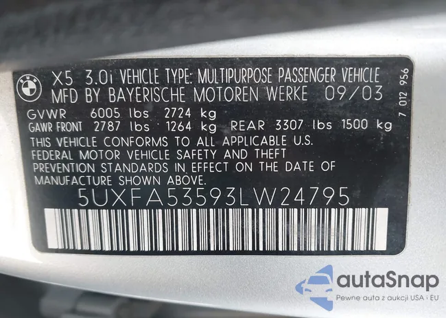 5UXFA53593LW24795: 44154389