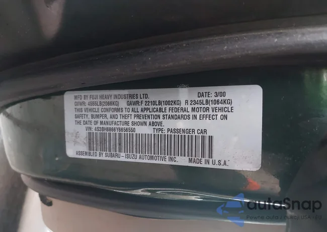 4S3BH6866Y6656550: 44154451