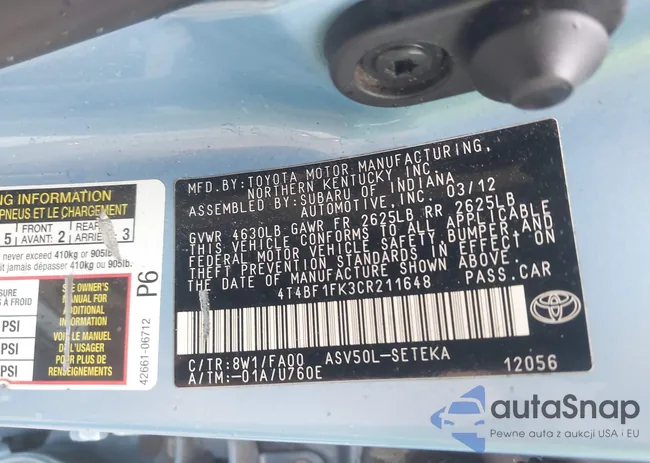 4T4BF1FK3CR211648: 44155564