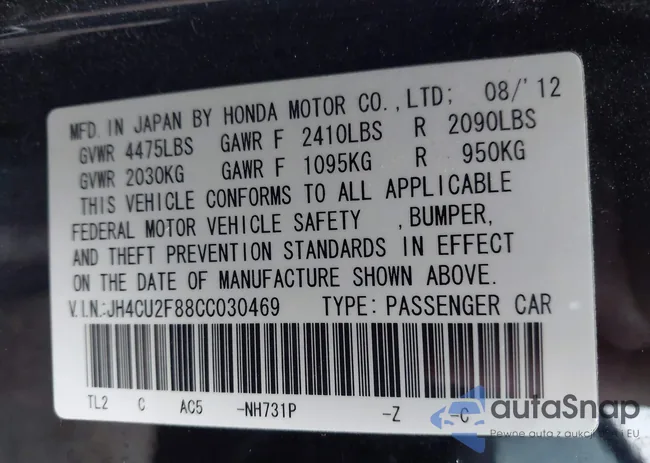 JH4CU2F88CC030469: 44155580