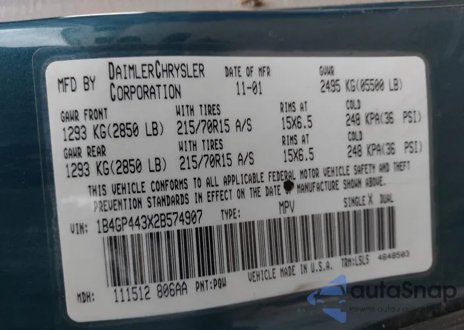 1B4GP443X2B574907: 44155619