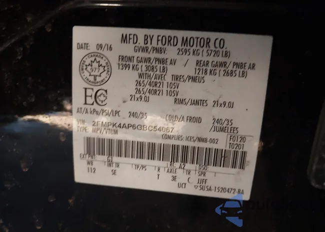 2FMPK4AP6GBC54067: 44155648