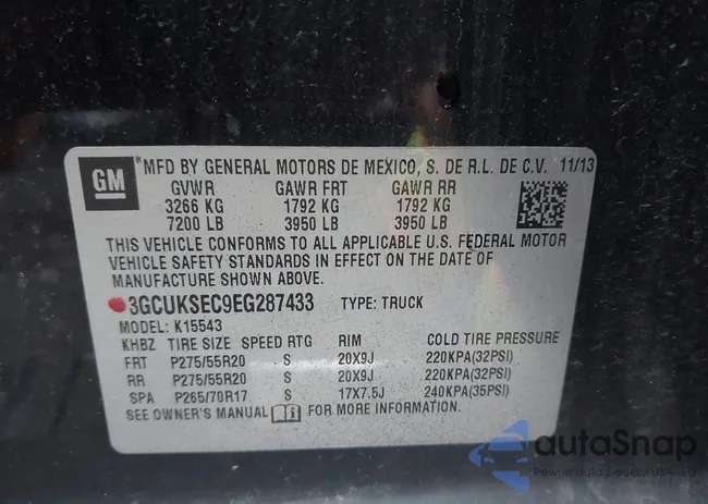 3GCUKSEC9EG287433: 44155708