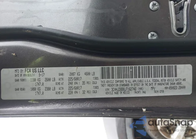 3C4NJDBB8JT162746: 44155722