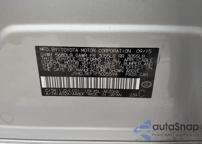 JTHCL5EF1F5025594: 44155786