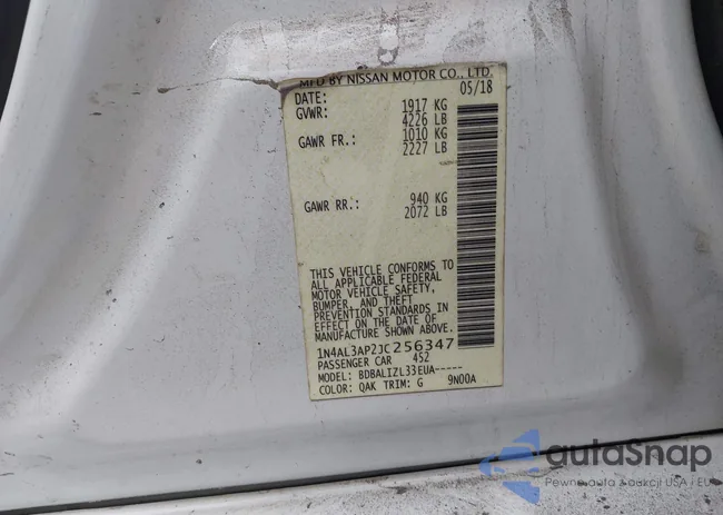 1N4AL3AP2JC256347: 44155839