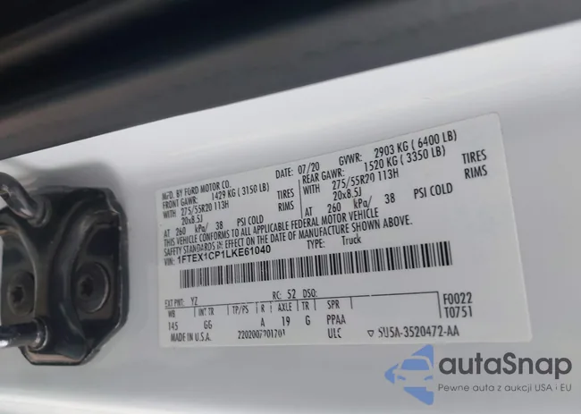 1FTEX1CP1LKE61040: 44155923