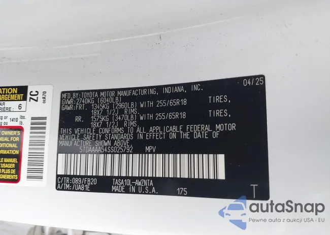 5TDAAAA54SS025792: 44155962