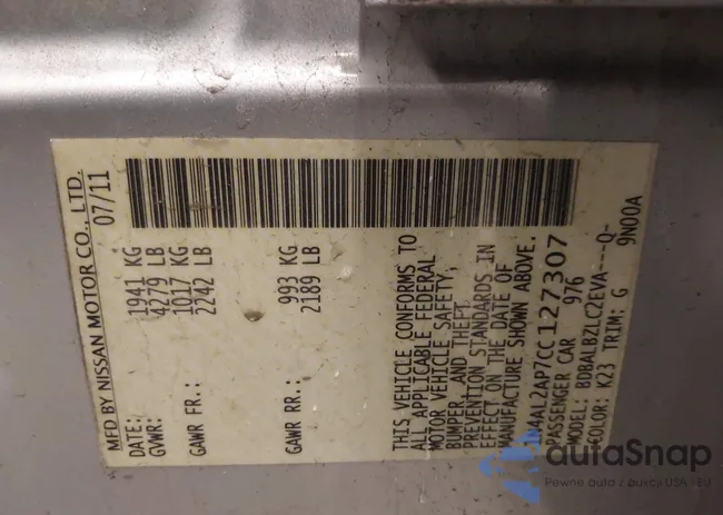 1N4AL2AP7CC127307: 44155165