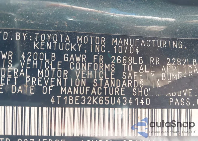 4T1BE32K65U434140: 44155249