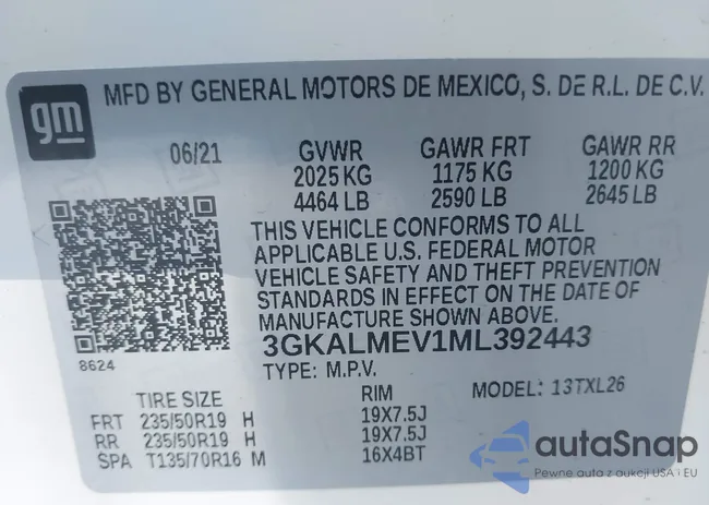 3GKALMEV1ML392443: 44155278