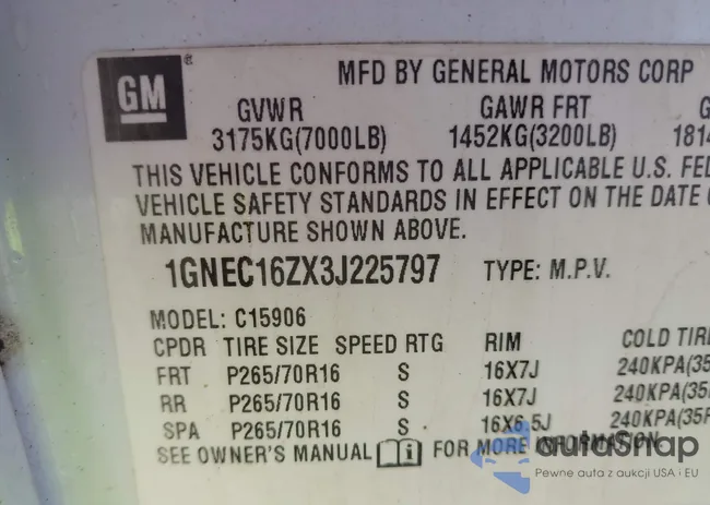 1GNEC16ZX3J225797: 44155305