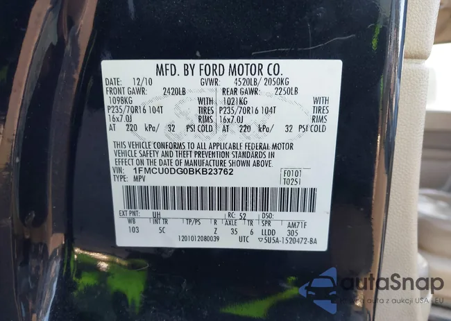 1FMCU0DG0BKB23762: 44155314