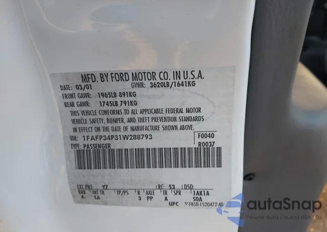 1FAFP34P31W288793: 44155449