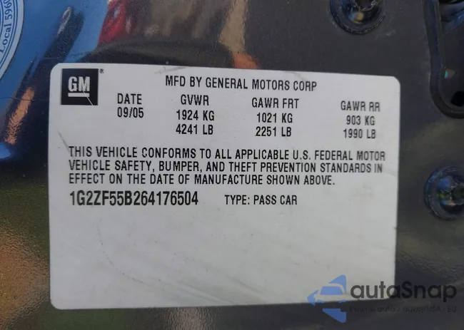 1G2ZF55B264176504: 44156470