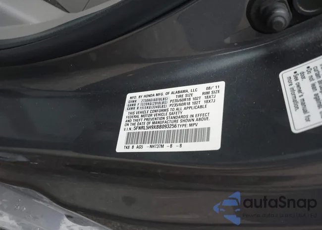 5FNRL5H9XBB093256: 44156477