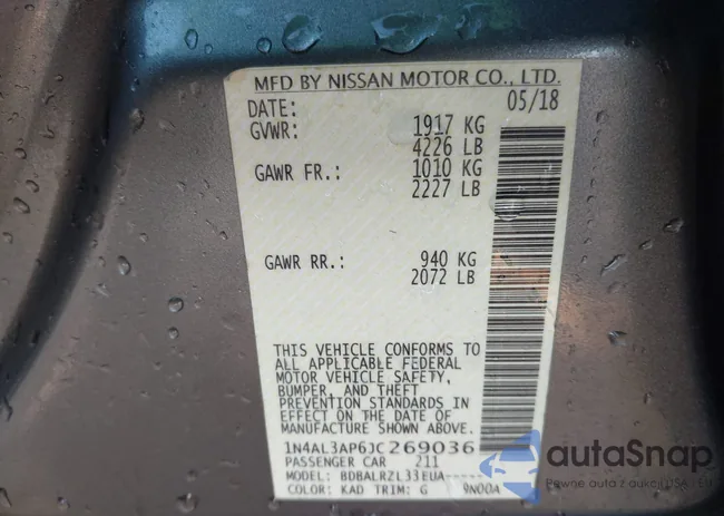 1N4AL3AP6JC269036: 44156548