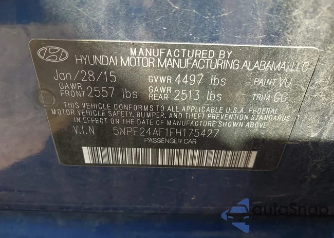 5NPE24AF1FH175427: 44156696