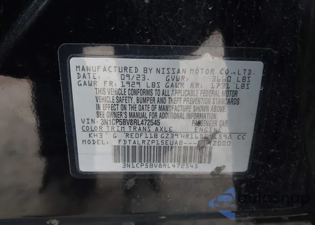 3N1CP5BV8RL472545: 44156711