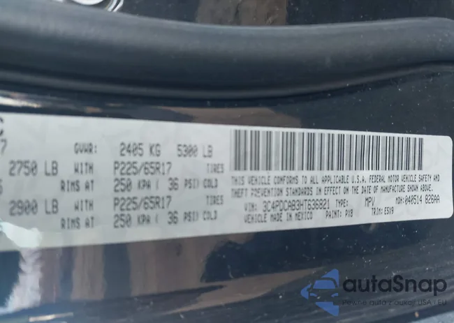 3C4PDCAB3HT636821: 44156721