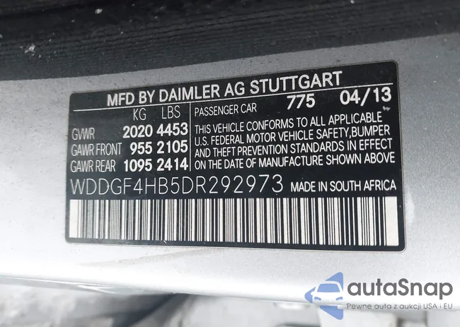 WDDGF4HB5DR292973: 44156735