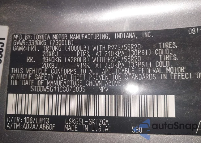 5TDDW5G11CS073035: 44156782