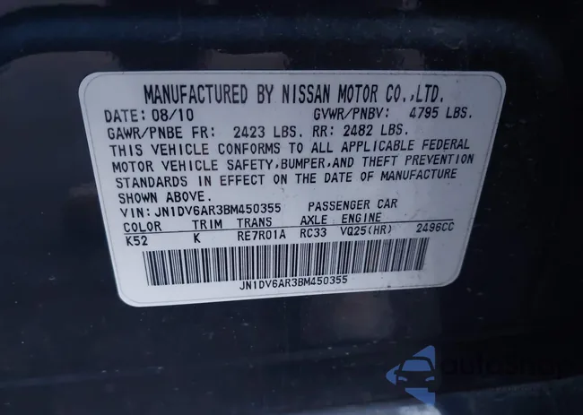 JN1DV6AR3BM450355: 44156903