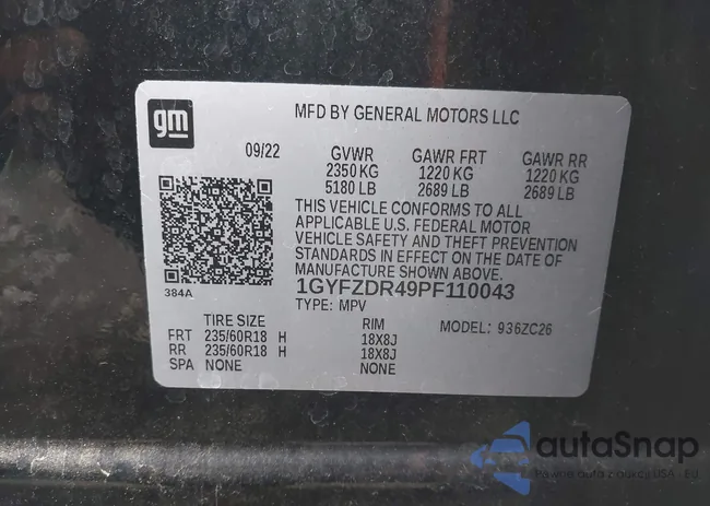 1GYFZDR49PF110043: 44156991