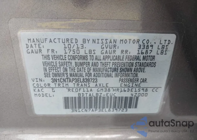 3N1CN7AP3EL839723: 44156076