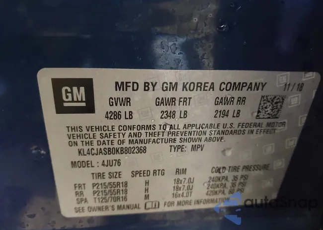 KL4CJASB0KB802368: 44156092