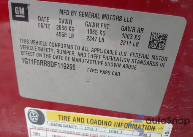 1G11F5RR8DF119296: 44156127
