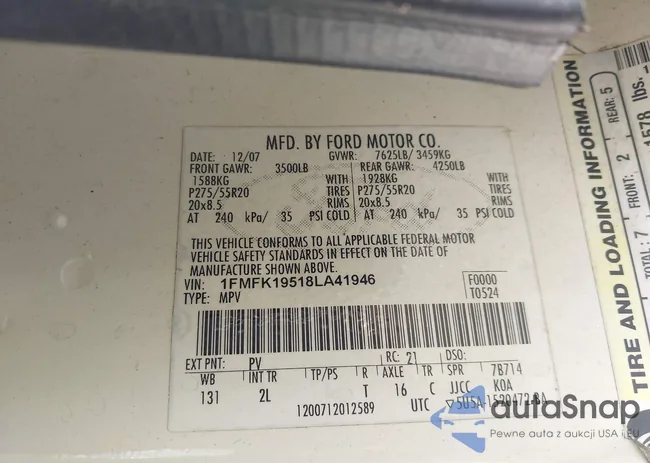 1FMFK19518LA41946: 44156135