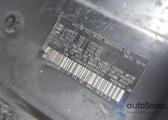 4S3BNAC68H3044970: 44156178