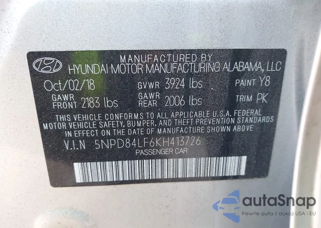 5NPD84LF6KH413726: 44156206